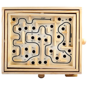 Juego de Laberinto Montessori, Laberintos de Madera de Pino para Niños, Juegos Familiares, Laberinto de Madera para Niños, Juego Educativo de Equilibrio con Bola de Acero - Product Image 5