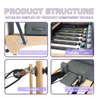 Equipo de Pilates Reformer de Madera de Arce para Estudios Comerciales, Gimnasios, Entrenamiento Profesional y Ejercicio