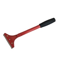 Outils de nettoyage des sols, couleur rouge, manche long, grattoir en métal