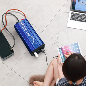 Convertisseur d'énergie solaire DMD Demda 1000W 12V vers 220V à onde sinusoïdale pure pour utilisation en véhicule solaire - Product Image 2