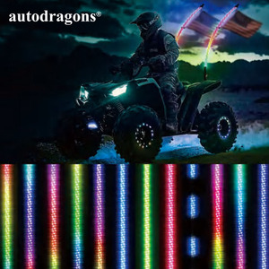 ไฟเสาอากาศแบบแอลอีดี AUTODRAGONS 10 สี พร้อมตัวเรือนอะลูมิเนียม 12V IP67 สำหรับรถออฟโรด สไปเดอร์ บักกี้ พร้อมไฟถอยหลัง - Product Image 6