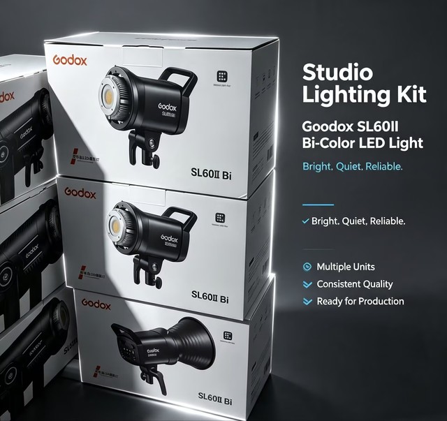 SL60II Bi Continuous LED Lamp,70W 2800 6500K,High CRI,App Controlled,for Camera Shooting & Live Stream