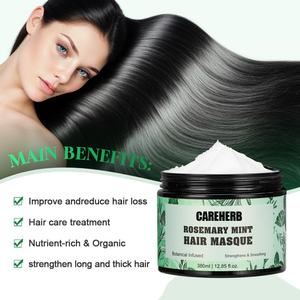 Natural Deep Conditioning <b>Hair</b> Regrowth Treatment Cream Masque Rosemary Mint Strengthening Anti <b>Hair</b> Loss <b>Hair</b> Mask - Product Image 4