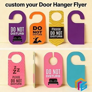 Desain Kustom Cetak Karton Kertas Gantungan Pintu Brosur Iklan untuk Hotel - Product Image 4