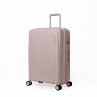 EUREKA Ensemble de bagages de luxe en polypropylène PP 3 pièces pour Goby London Nouveau design austère Serrure TSA Chariot en aluminium 8 roues pivotantes