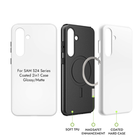 Vente en gros de coques de téléphone 3D sublimées 2 en 1, revêtement mat brillant, personnalisables pour Samsung Galaxy S24 S25 S26 Plus Ultra