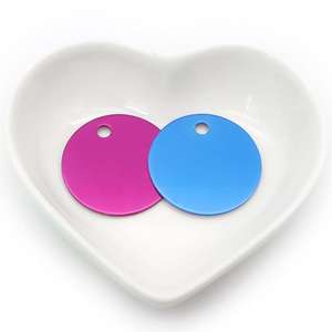 Logo personnalisable noir bon marché en aluminium anodisé étiquette nominative par sublimation étiquette de chien ronde en métal personnalisée avec une faible quantité minimale de commande - Product Image 5