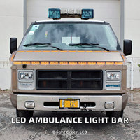 Barra de Luces LED Verde de 56 Pulgadas HOPM Haibang para Ambulancia, Nueva Luz Estroboscópica de Advertencia de Emergencia para Techo, DC12V, Señalizador de Tráfico