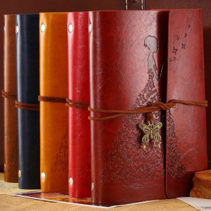 Libreta de Direcciones de Cuero Grueso Hecha a Mano, Tapa Dura A5, Encuadernación Cosida con Hilo, Personalizable para Mujeres y Niñas, con Caja de Regalo - Product Image 2