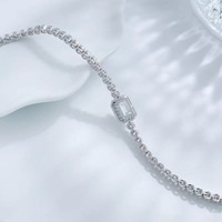 Bracelet tennis de luxe pour femme, style Chanel, serti de diamants de laboratoire en or blanc 18 carats, bijoux fins, vente en gros