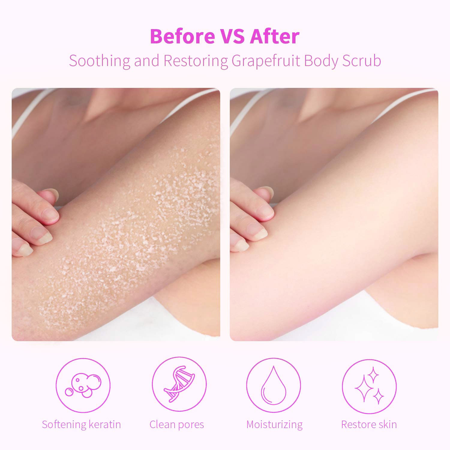 Hot Selling Private Label Organic Pigmentation Correctors DEAD SEA SALT Deep Cleansing Body Scrub