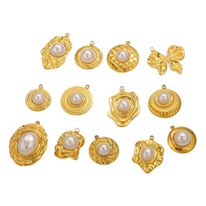 คอลเลกชันจี้ประดับมุกบาโรก |   สแตนเลสสตีลเคลือบทอง 18K PVD |   จี้ห้อยสำหรับทำสร้อยข้อมือ สร้อยคอ และเครื่องประดับ DIY - Product Image 5