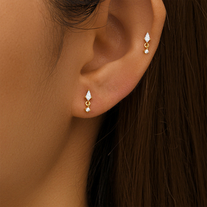 CANNER Pendientes de Plata de Ley 925 con Incrustaciones de Circonio Rómbico Personalizados para Mujer S925 - Product Image 5