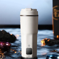 Chaudière à eau électrique de voyage portable avec 4 préréglages variables Bouteille en titane pur adaptée à l'eau de café au lait et au thé