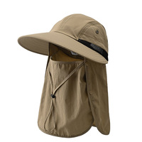 Chapeau de légionnaires amovible à séchage rapide Chapeaux de soleil pour l'extérieur et les voyages Couverture de cou de visage de protection Casquette de pêche de style personnage