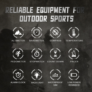 นาฬิกาดิจิตอล NORTH EDGE APACHE-46 สำหรับผู้ชาย นาฬิกากีฬากลางแจ้ง วิ่ง ว่ายน้ำ นาฬิกากีฬากลางแจ้ง พร้อมมาตรวัดความสูง บารอมิเตอร์ เข็มทิศ กันน้ำ WR50M - Product Image 4