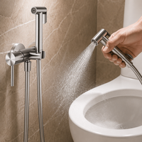 Robinet de bidet monocommande moderne en acier inoxydable 316 pour eau chaude et froide, ensemble de robinetterie de toilette