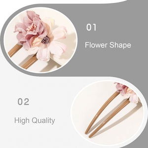 Horquilla de pelo en forma de U MIO estilo chino <span class=keywords><strong>Malus</strong></span> <span class=keywords><strong>spectabilis</strong></span> horquillas de pelo de lujo al por mayor para dama mujer elegante - Product Image 6