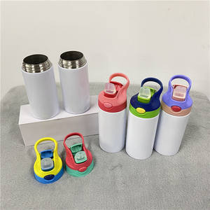 Botella de agua de acero inoxidable <span class=keywords><strong>para</strong></span> niños, botella de agua <span class=keywords><strong>para</strong></span> impresión DIY, recta, no cónica, blanca, sublimación, de fábrica, 12oz, 350ml - Product Image 4