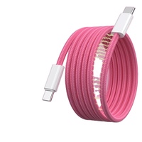 Câble de charge rapide magnétique auto-enroulé coloré OEM USB-C vers câble de chargeur rapide de type C PD60W/100W pour mobile