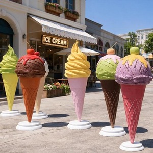Escultura de Helado de Resina Personalizada, Adorno para Exhibición de Dulces, Decoración para Escaparates de Tiendas de Dulces - Product Image 3