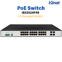 Switch Ethernet industriel Gigabit 24 ports L3 géré avec 4x10G SFP+ Uplink, montable en rack, conforme EN50155, 12-57VDC pour le secteur ferroviaire