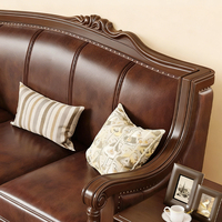 Klassisches Modernes Luxus Chesterfield Leder-Relaxsofa-Set im Mid-Century Design für Villa, Wohnzimmer und Hotelgebrauch