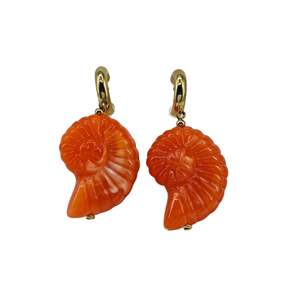 Boucles d'oreilles à clip tendance en acier inoxydable 316L avec placage or PVD, design durable et résistant en coquille d'orange - Product Image 1