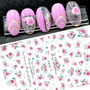 TSZS-pegatinas 3D Nail Art para <span class=keywords><strong>uñas</strong></span>, adhesivos autoadhesivos para <span class=keywords><strong>uñas</strong></span>, decoración de mariposas y <span class=keywords><strong>flores</strong></span> de colores variados, <span class=keywords><strong>2021</strong></span> - Product Image 5
