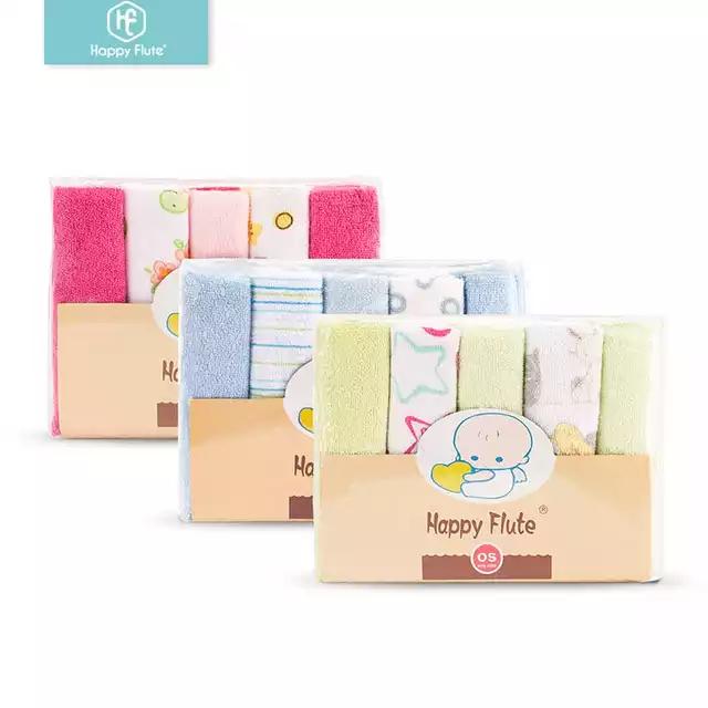 Happyflute супер мягкие 23*23 см детские тканевые полотенца многоразовые 10 шт. в коробке хлопковые детские полотенца для кормления