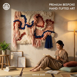 Tapis mural de luxe compact et <span class=keywords><strong>tapisserie</strong></span> d'art suspendue, best-seller, en laine de Nouvelle-Zélande/soie/soie de bambou, écologique et fait main - Product Image 2
