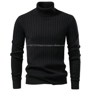 Suéter de Cuello Alto para Hombre, Estilo 2026, Color Sólido, Informal, Tejido, Talla Europea, Manga Larga, Abrigado - Product Image 3