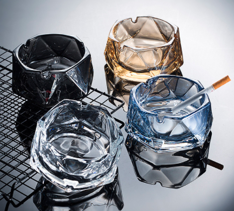 Portable Handmade Cigarette Ashtray Holder Glass