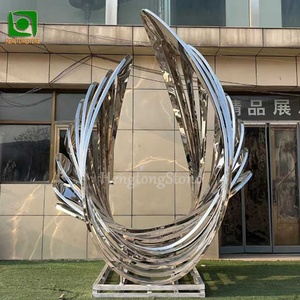 <span class=keywords><strong>2025</strong></span> thiết kế mới ngoài trời 304 thép không gỉ tay điêu khắc với gương đánh bóng kim loại trừu tượng tượng - Product Image 2