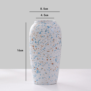 Wholesale Speckled <b>Matte</b> Glaze Light Luxury Premium Feel Ceramic Vase With Hydroponic Function for Hotel B&B Home <b>Table</b> Decor - Product Image 4