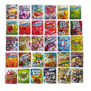 En stock, prêt à être expédié # 2001- # Sacs en Mylar holographiques 3,5 g en gros pour bonbons et fleurs - Modèle 2035 - Product Image 1
