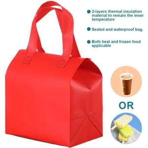Mochila Ecológica Negra para Alimentos de Picnic, con Logotipo Personalizado, Aislada, para Llevar Comida, Bolsa de Tela No Tejida Reciclable para Sándwiches y Pan - Product Image 5