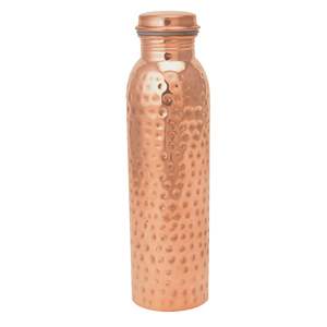 Botella de agua de cobre martillado tradicional 500ml 100% Puro reutilizable para agua potable disponible a un precio asequible - Product Image 1