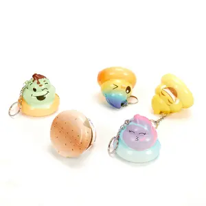 Custom Scented Poo Squishies Kawaii PU Foam Squishy Keychain Anti Stress Squeeze Stress Relief Poo Toys For Kids