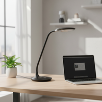 Loupe portable moderne simple avec lampe de bureau LED DC, en ABS, flexible, avec loupe intégrée, lampe de table pour chambre, bureau, salle de lecture
