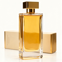 Flacon de parfum rectangulaire en verre transparent personnalisé de 100 ml avec bouchon métallique, impression sérigraphique, vaporisateur à pompe, compatible avec les diffuseurs à roseaux, vide