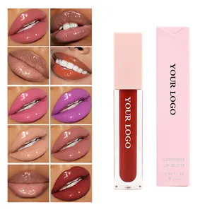 Wholesale Private Label Non-sticky Vegan Waterproof Cosmetics High Bright Plumper Rebrand Shimmer Lipgloss With Your Logo