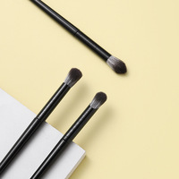 Pabrik hitam Ultra tipis ramping miring datar pegangan panjang Vegan alis Eyeliner Eye Shadow kuas rias