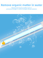 Lampe à eau UVC submersible de 550 mm, stérilisateur étanche pour les travaux d'eau et l'aquaculture