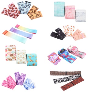 Individuelles Logo Unisex Stoff-Booty-Band für Fitnessstudio und Heimtraining, Gemusterte Polyester-Widerstandsbänder Set - Product Image 1