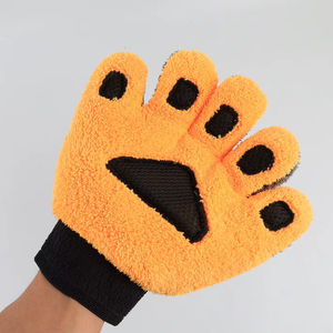 Dubbelzijdige Berenpoot Pluche Autowashandschoenen Duurzaam Moeilijk Te Kwetsen Verfdoekje Verdikte Koraalfleece Handdoek Voor Reiniging - Product Image 3