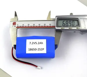 ספק סיני ליתיום 7.4v 5.2ah סוללות Rechargeable18650 סוללה סלולרי עם מחיר טוב