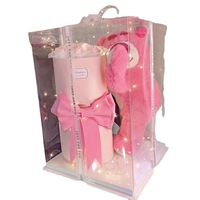 Nouveautés romantiques Bouquet éternel de fleurs Bouquets Ours en peluche Rose éternelle Ours en fleurs Cadeau pour la Saint-Valentin Ours en fraises