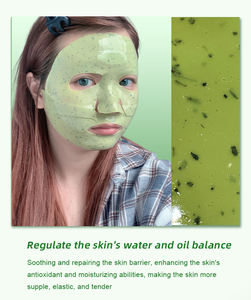 Venta al por mayor paquete personalizado hidratante vegano té verde máscara Facial colágeno blanqueamiento Natural <span class=keywords><strong>Macha</strong></span> hoja facial máscaras de Corea - Product Image 3