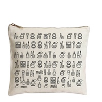 Pochette de maquillage artisanale en toile avec fermeture éclair, sacs cadeaux imprimés faits à la main pour l'emballage de maquillage, logo personnalisé, petit format de luxe de marque